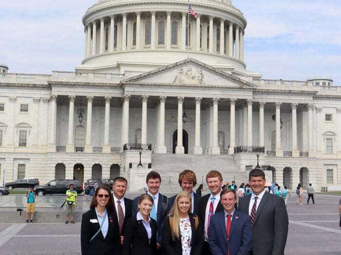 Nebraska Corn members in front of the Capitol Building in Washington D.C.