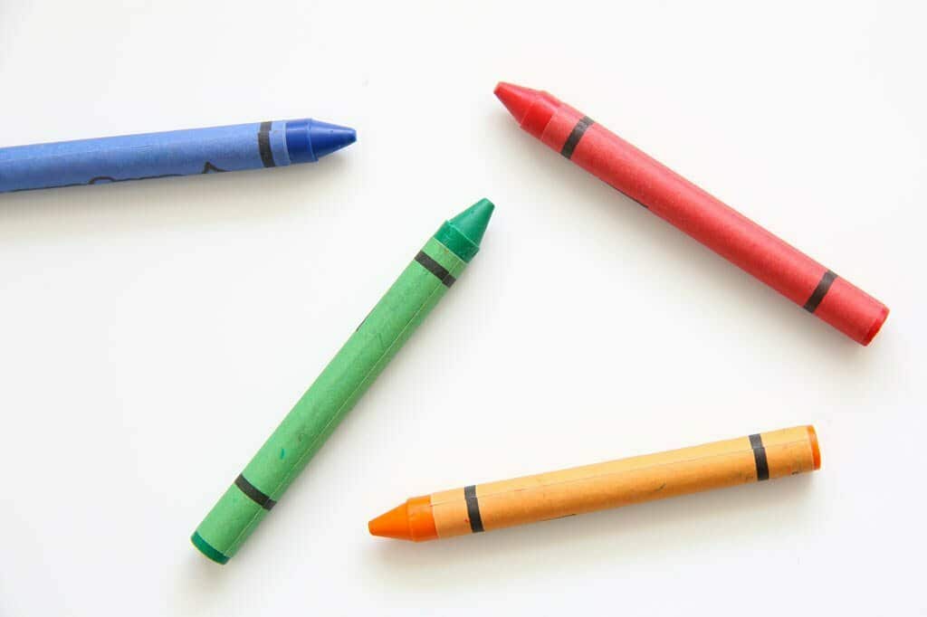 Three crayons