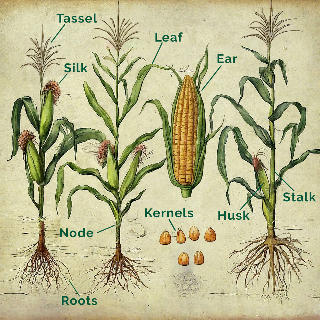 Corn plant illustration