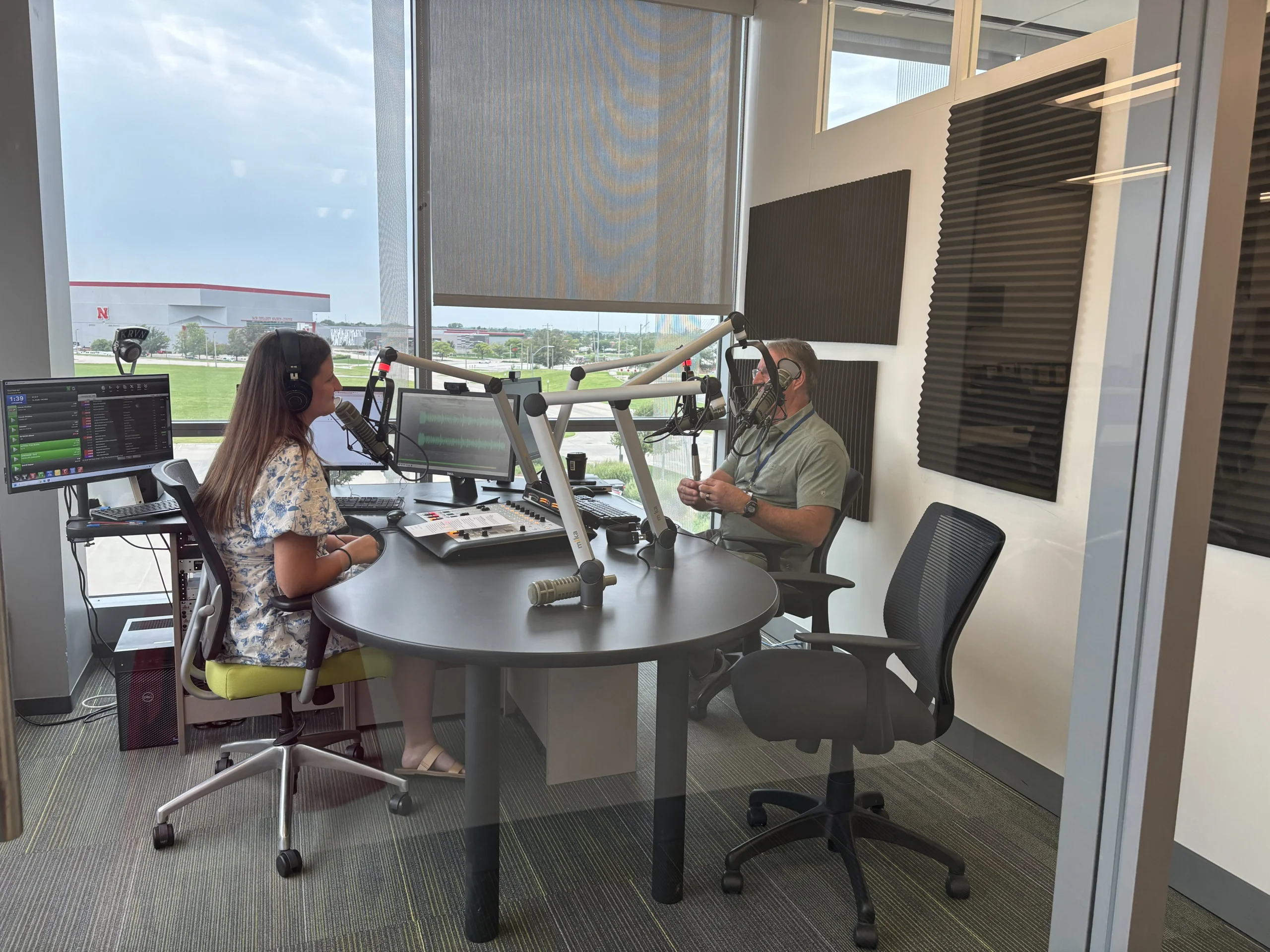 Maddie Weber during Rural Radio Network broadcast in Lincoln, NE